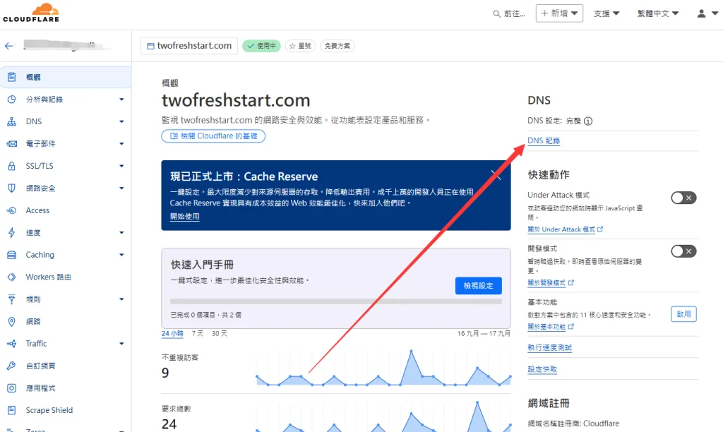 本篇文章以將-Cloudways主機臨時網址改成Cloudflare網域正式網址做說明 DNS指向IP設定-Cloudways主機臨時網址
